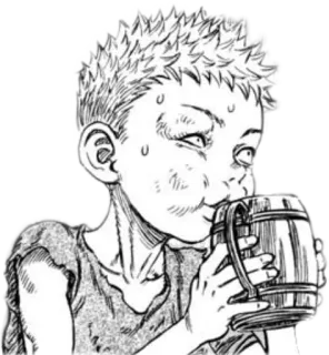 🍺 uống, bé trai, manga, truyện tranh, hoạt hình telegram sticker
