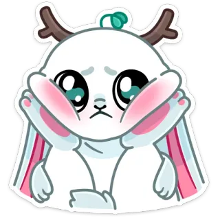 🙁 sticker, fofo, triste, chorando, animal, kawaii telegram sticker