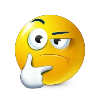 🤔 emoji, thinking, question, pondering, doubt, curious, inquiring telegram sticker