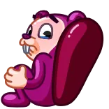 😥 esquilo, desenho animado, animal, fofo, roedor, triste telegram sticker