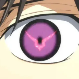 🧩 Lelouch Lamperouge Code Geass 目, アニメ, コードギアス, ルルーシュ, ギアス, シンボル, ピンク whatsapp sticker