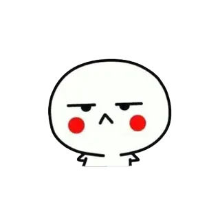 😑 emoji, cartoon, face, angry, cute telegram sticker