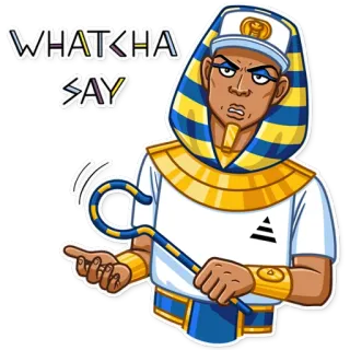 😠 WHATKHA SAY hoạt hình, pharaoh, ai cập, Whatkha Say, nhãn dán telegram sticker