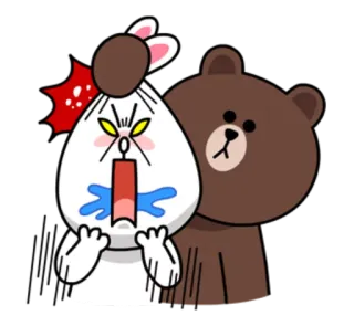 @tikelmu Hoppin' Mad! Angry LINE Characters telegram stickers
