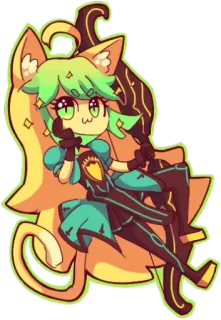 🤩 Anime, Catgirl, Kawaii, Lindo, Sticker telegram sticker