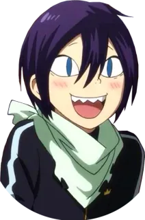 😃 Yato Noragami Anime, Personaggio, Yato, Noragami, Dio, Carino, Divertente, Espressione telegram sticker