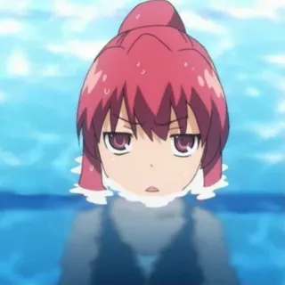 ❤️ anime, girl, water, swimming, pool telegram sticker
