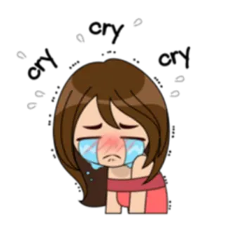 😭 泣く, 悲しい, 涙, 漫画, 感情, 動揺 telegram sticker