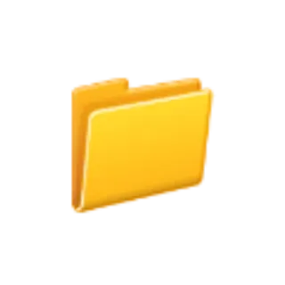 📁 pasta, amarelo, documento, arquivos, computador telegram sticker