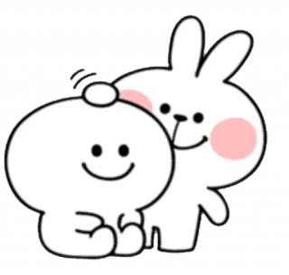🤗 ウサギ, アニメ, かわいい, キャラクター, 動物 telegram sticker