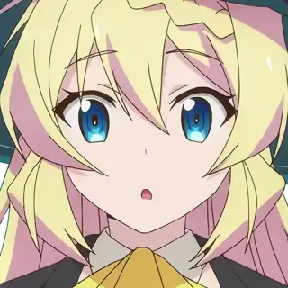😮 Аниме, Персонаж, Женщина, Блондинка, Милая, Манга telegram sticker