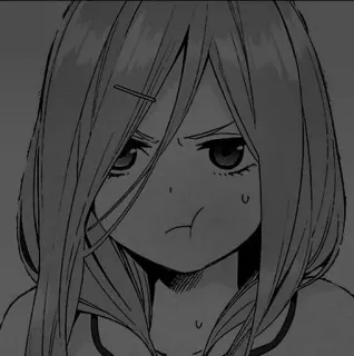 ⚓️ anime, manga, girl, serious, angry telegram sticker