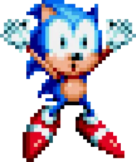 😵 Sonic sonic, pixel art, video game character, blue hedgehog telegram sticker