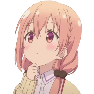 🤔 Anime, Mädchen, Niedlich, Cartoon, Rosa Haare, Charakter, Manga telegram sticker