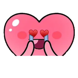 😍 amor, emoji, corazón, expresión, feliz, lindo telegram sticker