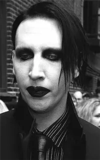 😐 Marilyn Manson Marilyn Manson, Sänger, Gothic, Porträt, Musiker telegram sticker