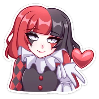 😘 Harley Quinn Harley Quinn, penjahat, karakter komik, DC Comics, animasi, kartun telegram sticker