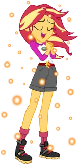😇 Sunset Shimmer My Little Pony: Equestria Girls カートゥーン, Equestria Girls, サンセットシマー, アニメ whatsapp sticker