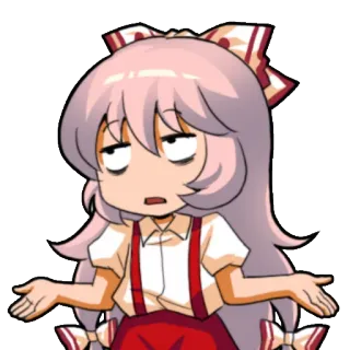 🤷‍♀️ Аниме, Девушка, В замешательстве, Милая, Персонаж, Стикер telegram sticker