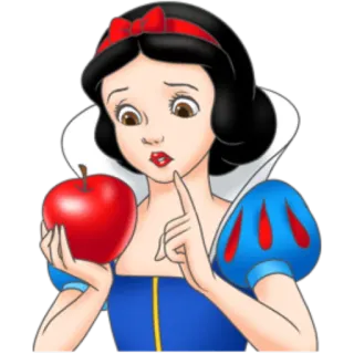 🍎 Snow White Cartoon, Prinzessin, Apfel, Gift, Magie, Märchen telegram sticker