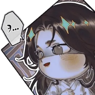 🤨 ㅋ... จิบิ, ตัวละคร, น่ารัก, ประกาย telegram sticker