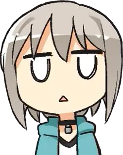 😐 chibi, anime, manga, cute, cartoon, person, character whatsapp sticker