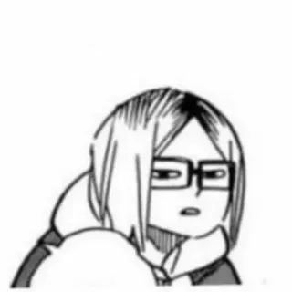 🤨 Kenma Kozume Haikyuu!! อนิเมะ, มังงะ, ไฮคิว!!, เคนมะ, โคซึเมะ telegram sticker