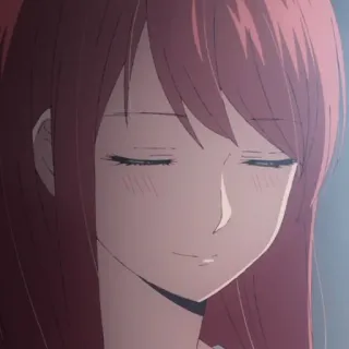📍 Anime, Mujer, Chica, Retrato, Sonriendo, Dibujo animado telegram sticker