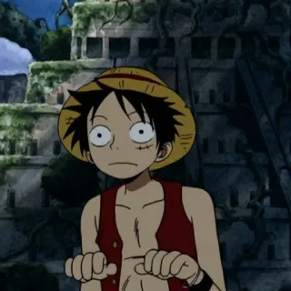 🍖 Luffy One Piece 루피, 애니메이션, 원피스, 만화, 해적, 모험 telegram sticker