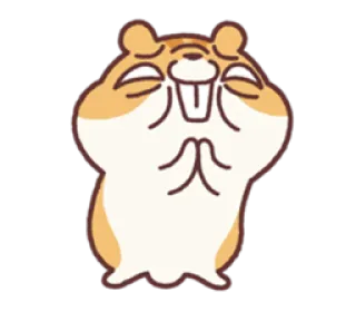 😄 仓鼠, 可爱, 恳求, 动物, 卡通, 贴纸 telegram sticker