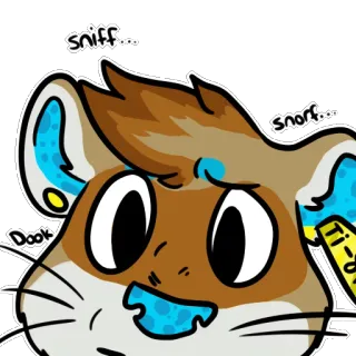👃 sniff...
snorf...
Dook animal, rongeur, hamster, dessin animé, autocollant, mignon, drôle whatsapp sticker