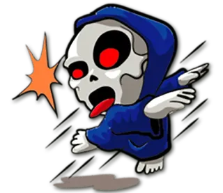 💫 esqueleto, parca, dibujos animados, tenebroso, divertido, halloween, muerte telegram sticker