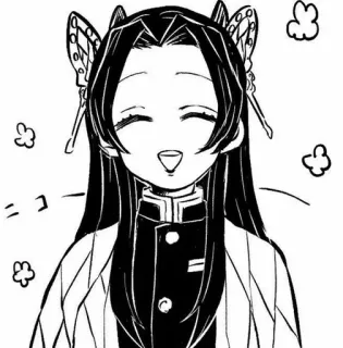 🦋 ニコ Anime, lächelnd, japanisch, kawaii, Sticker telegram sticker