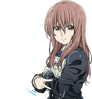 😁 Shouko Nishimiya A Silent Voice Anime, Mangá, Shouko Nishimiya, A Silent Voice, Personagem, Ilustração, Adesivo telegram sticker