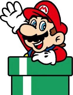 👋 Mario Super Mario Mario, Super Mario, Videospiel, Nintendo, Cartoon, Winken telegram sticker