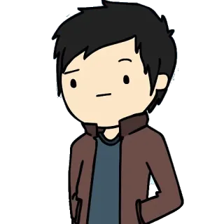 😕 desenho animado, personagem, anime, avatar, desenho, homem telegram sticker