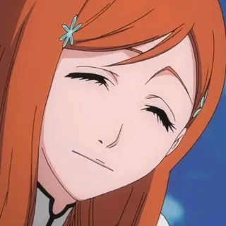 😊 Orihime Inoue Bleach anime, manga, Orihime Inoue, Bleach, character, smiling telegram sticker