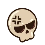 😡 skull, emoji, angry, cartoon, death, spooky, bone whatsapp sticker