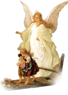 😇 ангел, дети, ангел-хранитель, религиозный, иллюстрация, винтаж telegram sticker