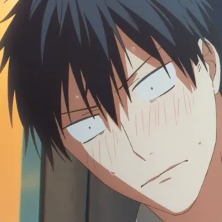😍 anime, manga, character, expression, portrait, nervous, embarrassed telegram sticker
