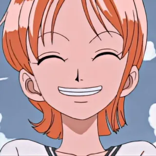 🧡 Nami One Piece 나미, 원피스, 애니메이션, 만화, 미소 telegram sticker