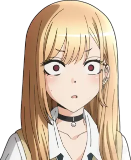 😳 Anime, Garota, Cabelo Loiro, Desenho Animado, Fofo telegram sticker