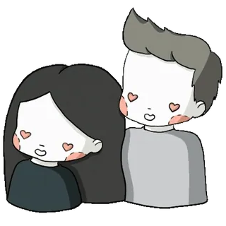 😍 love, couple, cute, heart, relationship, cartoon telegram sticker
