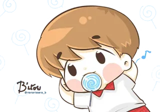 🍭 hoạt hình, kẹo mút, dễ thương, trẻ em, bé trai, nhãn dán telegram sticker