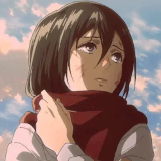 💗 Mikasa Ackerman Attack on Titan Anime, Traurig, Weinen, Mikasa, Attack on Titan, AOT telegram sticker