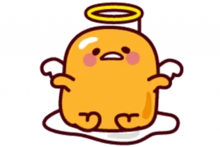 🥞 Gudetama uovo, kawaii, carino, Sanrio, Gudetama, angelo whatsapp sticker