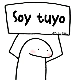 😀 Soy tuyo amor, fofo, romance, espanhol telegram sticker