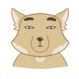 😐 Cartone animato, Animale, Cane, Faccia, Ritratto telegram sticker