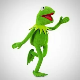😮‍💨 Kermit the Frog Kermit, frog, puppet, muppets, toy, green telegram sticker