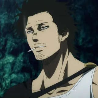 🚬 Yami Sukehiro Black Clover Anime, Black Clover, Yami Sukehiro, Manga, Charakter, Rauchen whatsapp sticker